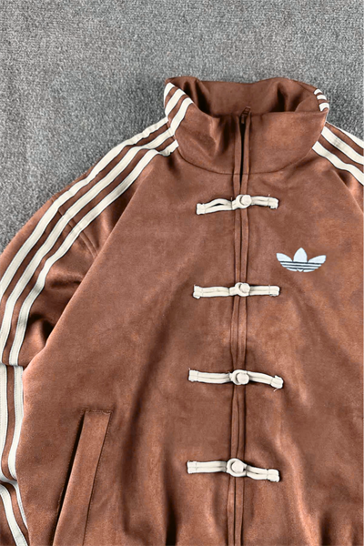 Kiremit Üç Şeritli Y2K Unisex Chinese Ceket