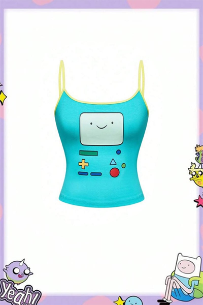 Mavi Adventure Time BMO Y2K Askılı Crop
