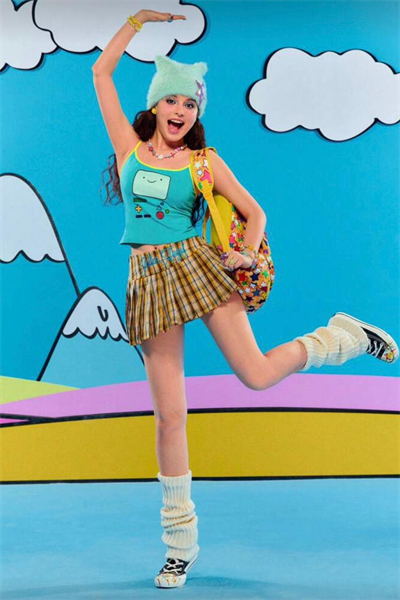 Mavi Adventure Time BMO Y2K Askılı Crop