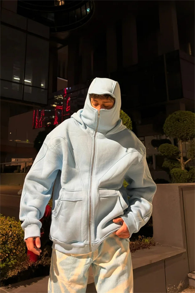 Mavi Kar Maskeli Unisex Ninja Ceket