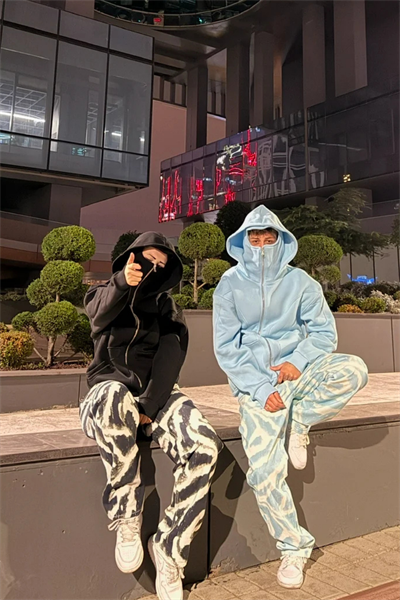 Mavi Kar Maskeli Unisex Ninja Ceket