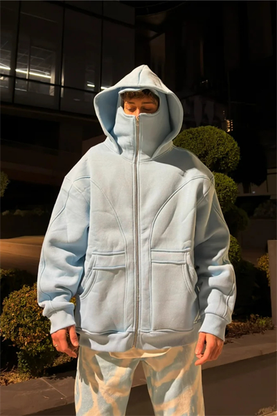 Mavi Kar Maskeli Unisex Ninja Ceket