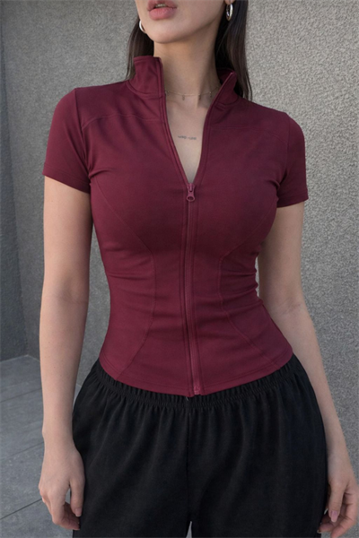 Merso Fermuarlı Y2K Sports Blouse