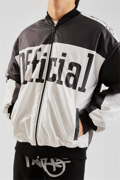 Official Baskılı Fermuarlı Paraşüt Ceket