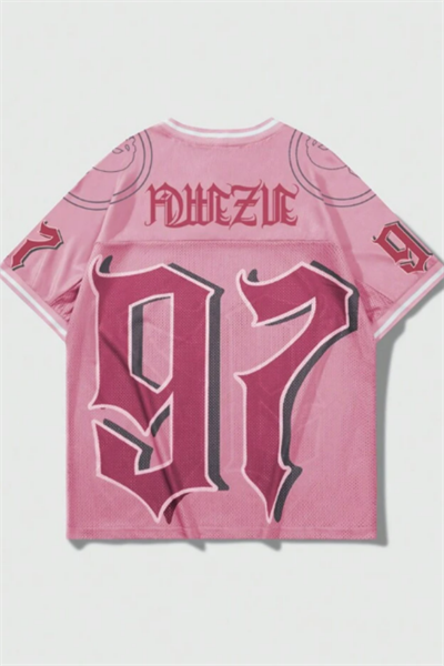 Pembe 97 Number V Yaka Unisex Forma