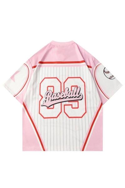 Pembe Hello Kitty Baseball Forma Unisex T-shirt