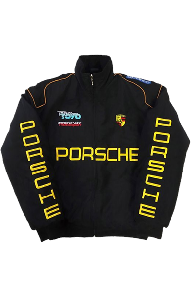 PORSCHE Baskılı Fermuarlı Paraşüt Ceket