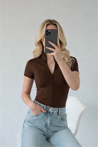 Range Fermuarlı Y2K Sports Blouse