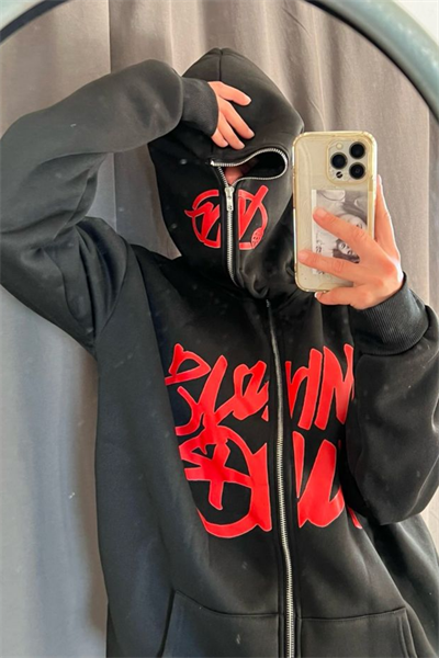 Red Minus Two Detail Fermuarlı Unisex Oversize Ful Zip Ceket