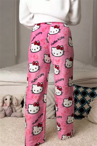 Restock Pembe Hello Kitty Collage Halloween Peluş Eşofman