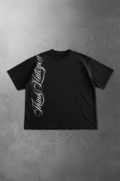 Siyah Gotik Think Halcyon Y2K Unisex T-Shirt