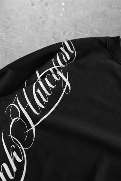 Siyah Gotik Think Halcyon Y2K Unisex T-Shirt