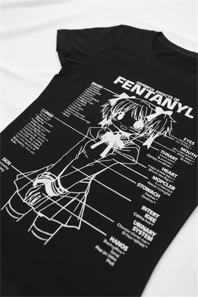 Siyah Harmful Effect Gotik Y2K Kısa Kollu Crop