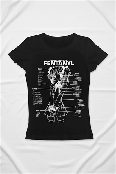 Siyah Harmful Effect Gotik Y2K Kısa Kollu Crop