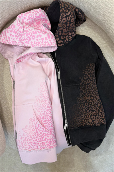 Siyah Vintage Y2K Leopar Takım
