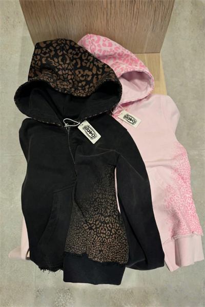 Siyah Vintage Y2K Leopar Takım