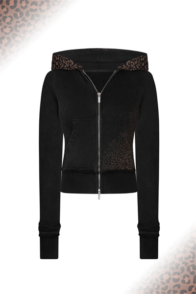 Siyah Vintage Y2K Leopar Takım