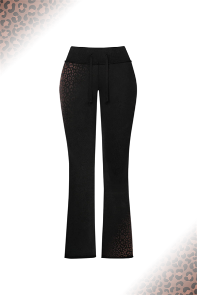 Siyah Vintage Y2K Leopar Takım