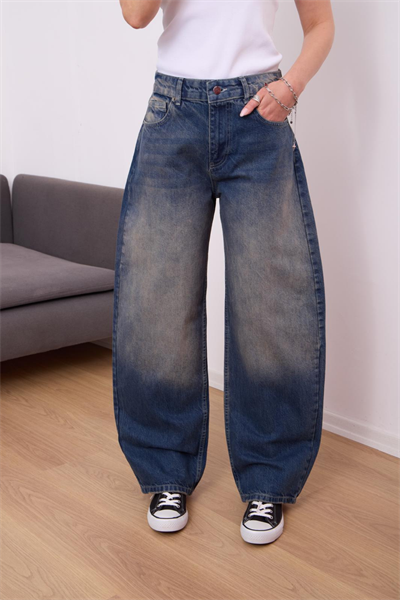 Tint Kahve Skater Paça Yüksek Bel Pantolon