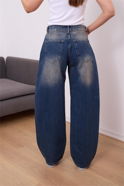 Tint Kahve Skater Paça Yüksek Bel Pantolon