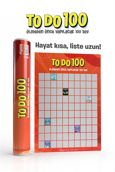 To Do 100 | Ölmeden Önce Yapılacak 100 Şey | Kazı Kazan Poster