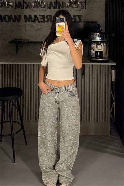 Viral Star Shine Wide Leg Jean