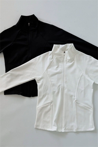 White Rover Crop Zipper Hoodie