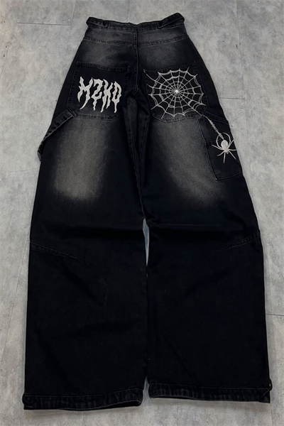 White Stinger Superbaggy Tokalı Siyah Jean