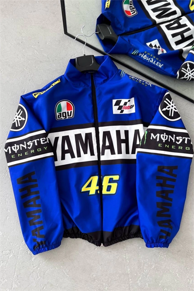 YAMAHA Baskılı Fermuarlı Paraşüt Ceket