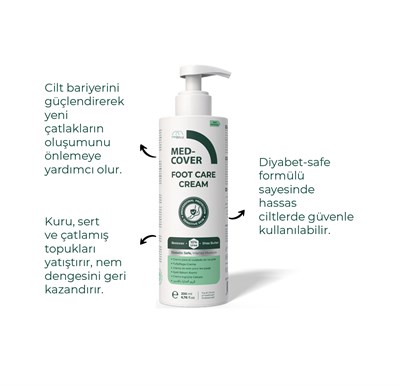 MED-COVER Ayak Bakım Kremi x 2 adet– Uyumlu & Hassas Ciltlere Özel (%10 Üre, Shea Butter, Beeswax