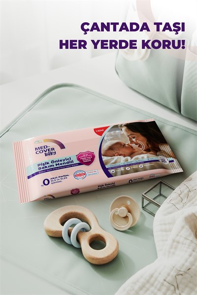 Med-Cover Baby Pişik Önleyici Bakım Mendili - Cep Boy 12li x 12 Avantaj Paketi