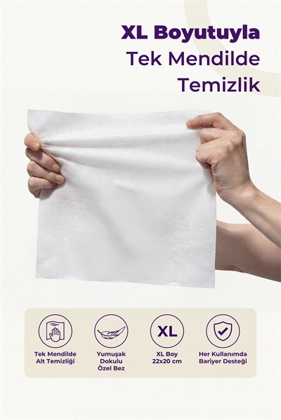 Med-Cover Baby Pişik Önleyici Bakım Mendili – Pudra Esintisi  / 50li x 3 Avantaj Paketi 