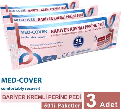 Med-Cover Bariyer Kremli Perine Pedi 50'li - 3 Adet