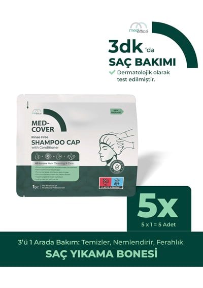 Med-Cover Saç Yıkama Bonesi x 5 adet