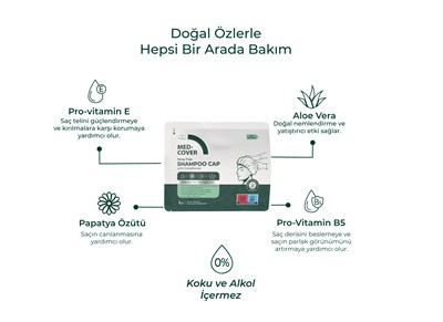 Med-Cover Saç Yıkama Bonesi x 5 adet