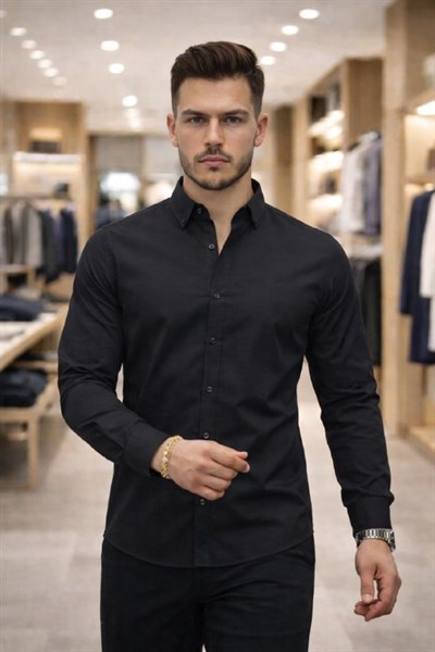 Modern Fit Klasik Beyaz Gömlek