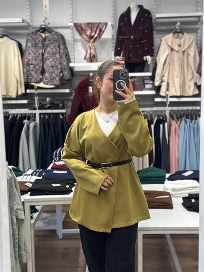 Scuba Kemerli Kimono Ceket