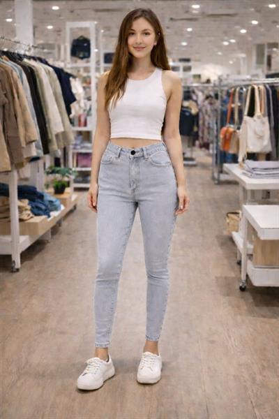 Yüksek Bel Toparlayıcı Skinny Jean