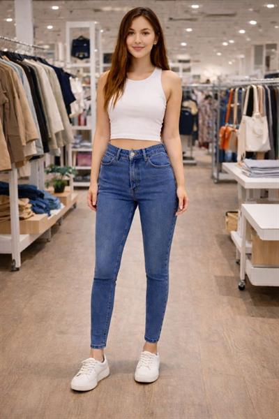 Yüksek Bel Toparlayıcı Skinny Jean
