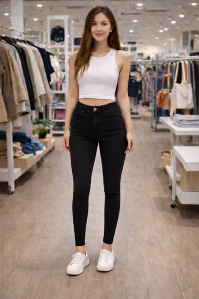 Yüksek Bel Toparlayıcı Skinny Jean