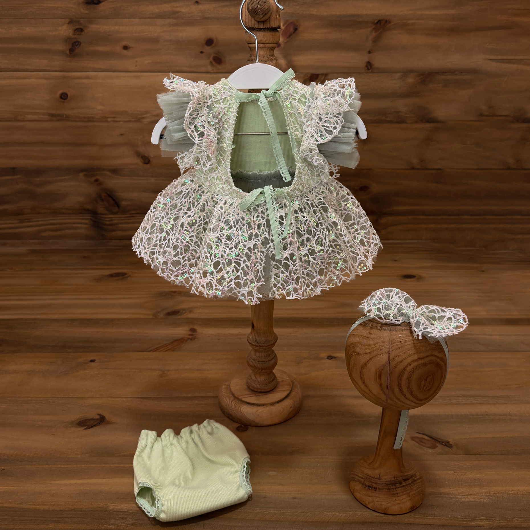 mint green infant dress Mint Green Baby Dress 12M