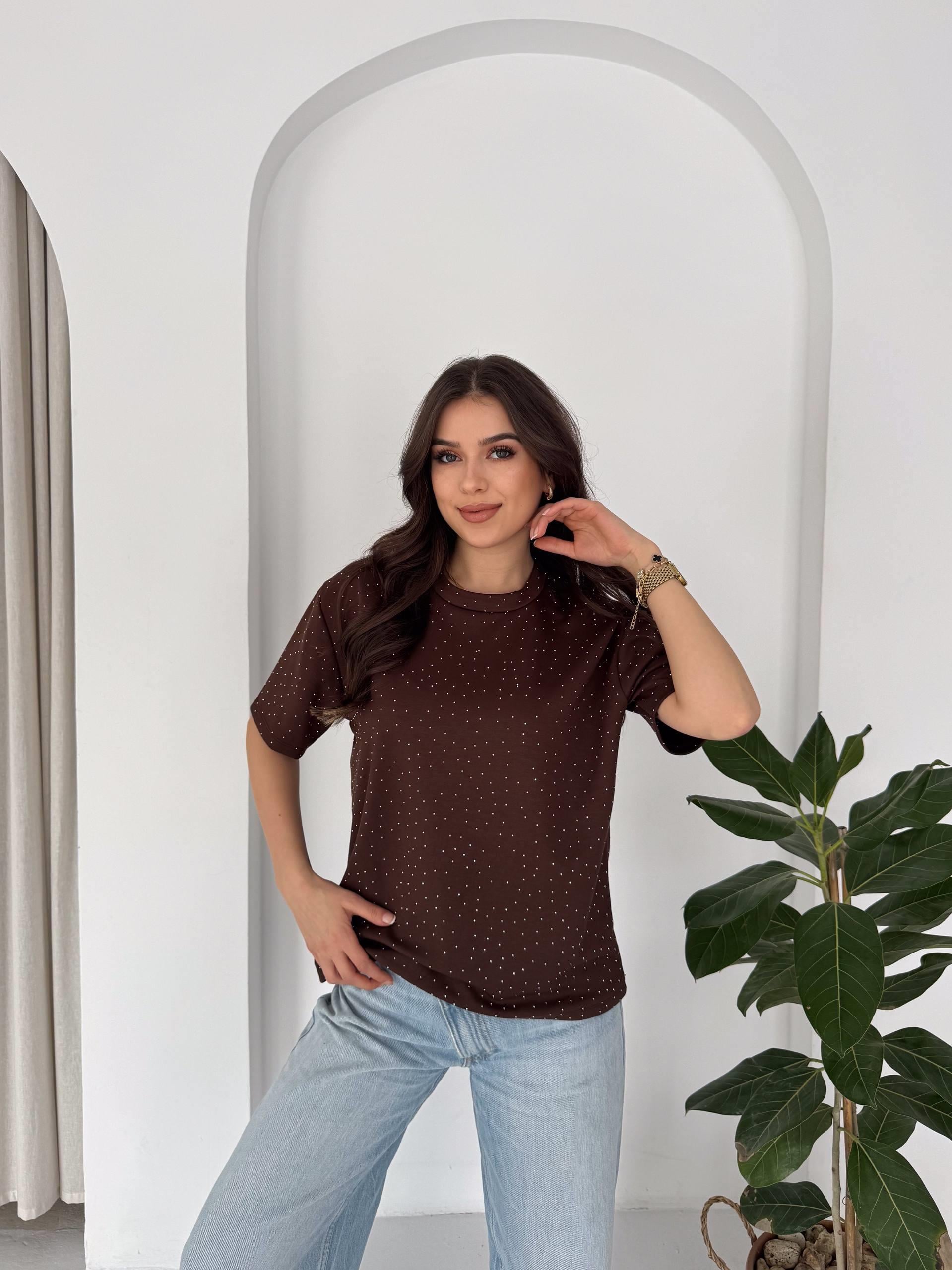 BASIC SİMLİ KAHVERENGİ TŞİRT