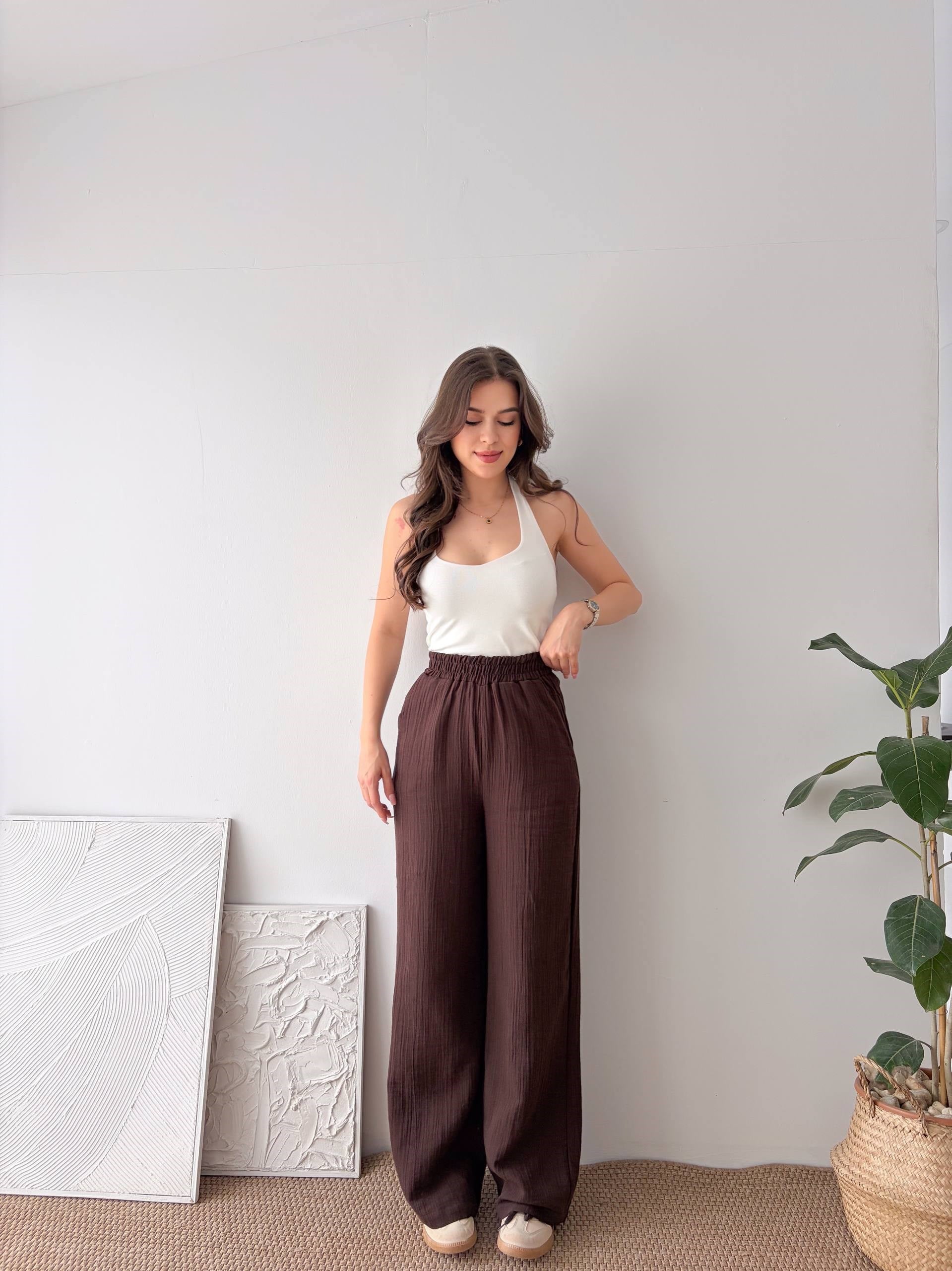 KAHVERENGİ MÜSLİM PANTALON