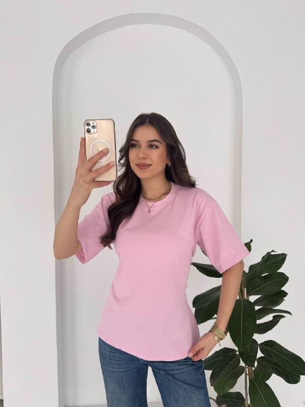 PEMBE BASIC ARKASI BAĞCIKLI TŞİRT
