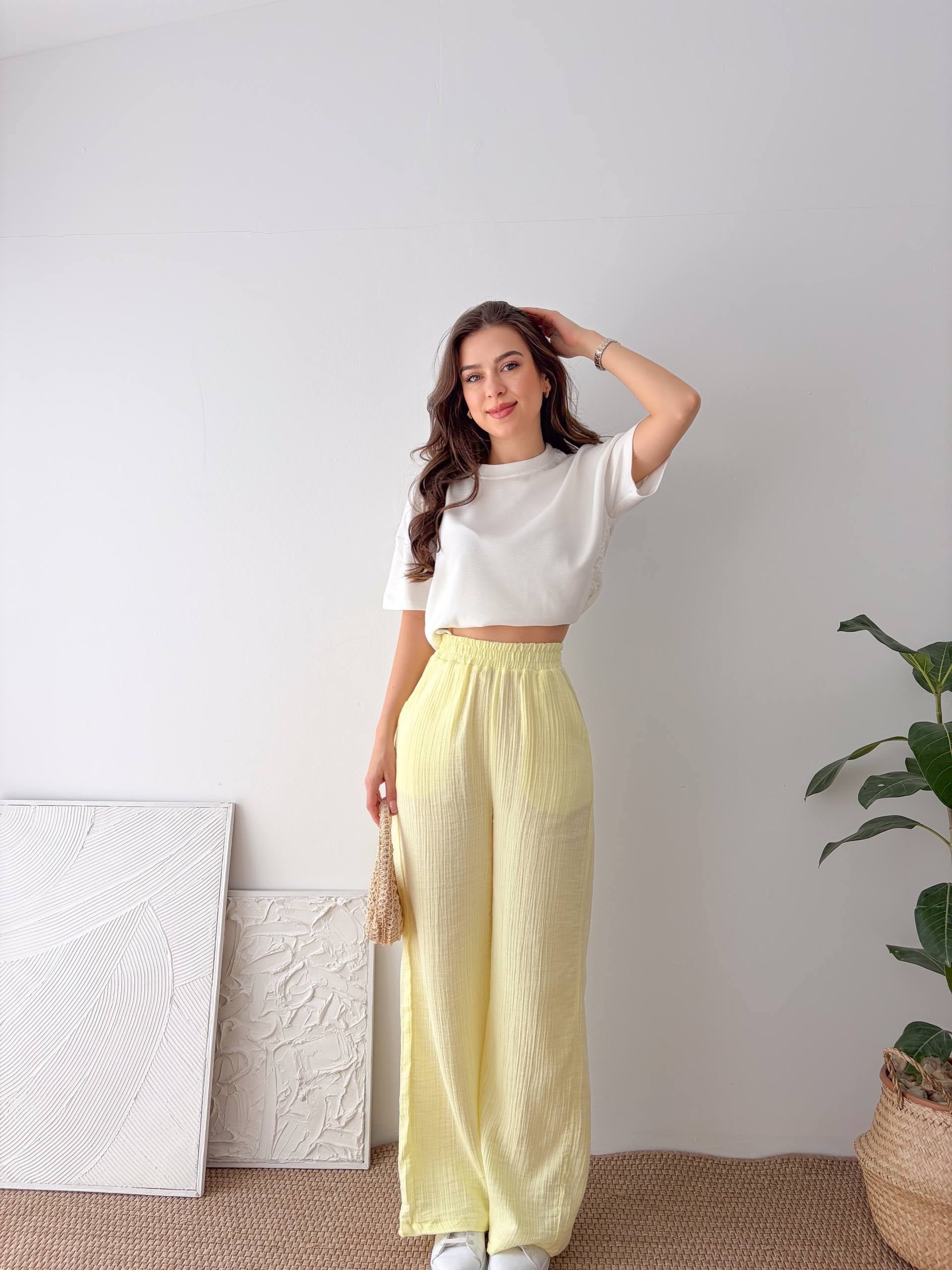 SARI MÜSLİM PANTALON