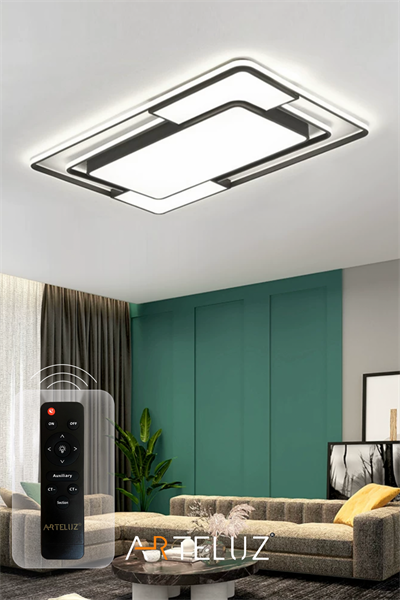 DİKDÖRTGEN MODEL MODERN PLAFONYER AVİZE (90X60 CM)