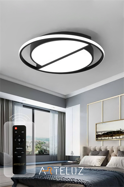 KESİK YUVARLAK MODEL MODERN PLAFONYER AVİZE (50 CM)