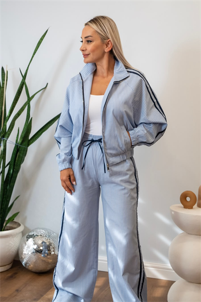 Şerit Detaylı Ceket Pantolon Alt Üst Takım 