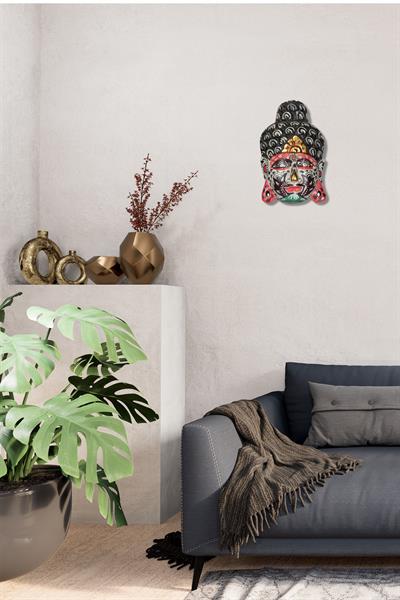 Ahsap Buda Maske El Yapımı Dekoratif Duvar Tablosu