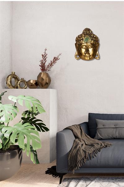 Ahsap Buda Maske El Yapımı Dekoratif Duvar Tablosu